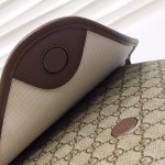 Gucci 598604 Beige Brown Leather Handbag