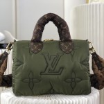 Louis Vuitton Speedy Bandoulière 25 Silver Econyl embroidered tote bag