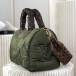 Louis Vuitton Speedy Bandoulière 25 Silver Econyl embroidered tote bag