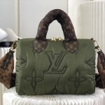 Louis Vuitton Speedy Bandoulière 25 Silver Econyl embroidered tote bag