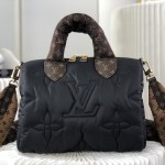 Louis Vuitton Speedy Bandoulière 25 Silver Econyl embroidered tote bag