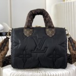 Louis Vuitton Speedy Bandoulière 25 Silver Econyl embroidered tote bag
