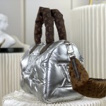 Louis Vuitton Speedy Bandoulière 25 Silver Econyl embroidered tote bag