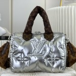 Louis Vuitton Speedy Bandoulière 25 Silver Econyl embroidered tote bag