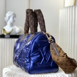 Louis Vuitton Speedy Bandoulière 25 Silver Econyl embroidered tote bag
