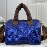 Louis Vuitton Speedy Bandoulière 25 Silver Econyl embroidered tote bag