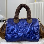 Louis Vuitton Speedy Bandoulière 25 Silver Econyl embroidered tote bag