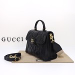 Gucci Embroidered Leather Handbag 736877 Original Leather