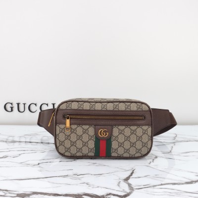 Gucci - 574796 Beige Brown Original Leather Shoulder Bag Premium Replica