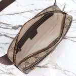 Gucci 574796 Beige Brown Leather Shoulder Bag Replica