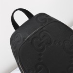Gucci 766937 Black Embossed G Leather Shoulder Bag