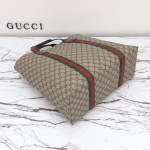 Gucci 763287 Apricot Brown Large Leather Tote Bag 39×41×16 cm