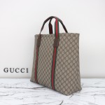 Gucci 763287 Apricot Brown Large Leather Tote Bag 39×41×16 cm