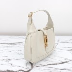 Gucci 637091 Black and White Leather Handbag
