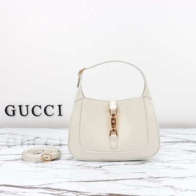 Gucci - 637091 Black and White Leather Handbag 