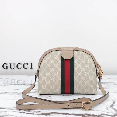 Gucci - 499621 Cream Oat Original Leather Shoulder Bag Top Replica with Dust Bag