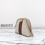 Gucci 499621 Cream Oat Leather Shoulder Bag Replica