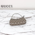 Gucci 764960 Brown Silver Leather Wallet Bag