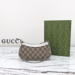 Gucci 764960 Brown Silver Leather Wallet Bag