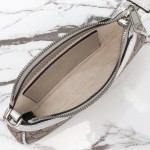 Gucci 764960 Brown Silver Leather Wallet Bag