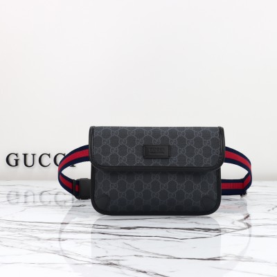 Gucci - 598113 Gray Rubber Crossbody Bag Premium Replica