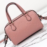 Gucci 790130 Pink and Apricot Leather Handbag
