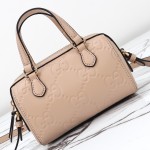 Gucci 790130 Pink and Apricot Leather Handbag