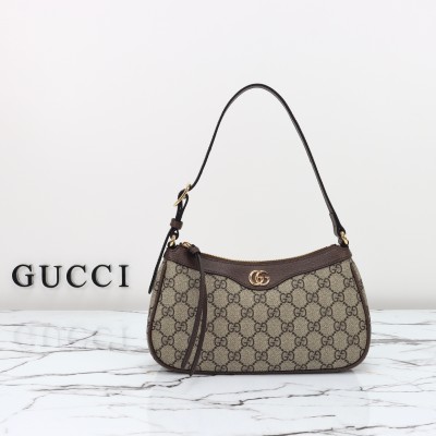 Gucci - GG Canvas Shoulder Bag 735145 Beige Brown Top Quality Original Factory Leather 