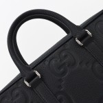 Gucci 792264 Black Embossed Large G Leather Tote Bag