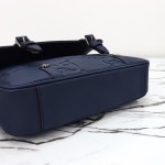 Gucci Blue Embossed GG Leather Shoulder Bag 760234