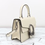 Gucci 799599 Patent Leather Shoulder Bag in Black and Off-White