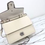Gucci 799599 Patent Leather Shoulder Bag in Black and Off-White