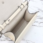 Gucci 799599 Patent Leather Shoulder Bag in Black and Off-White