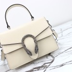 Gucci 799599 Patent Leather Shoulder Bag in Black and Off-White