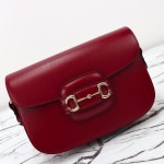 Gucci 602204 White Leather Shoulder Bag with Red and Green Accents