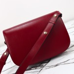 Gucci 602204 White Leather Shoulder Bag with Red and Green Accents
