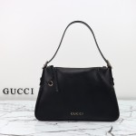 Gucci GG Black Canvas Leather Tote Bag 815217