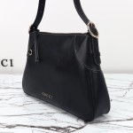 Gucci GG Black Canvas Leather Tote Bag 815217