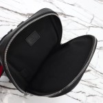 Gucci 822073 Black Rubber Leather Handbag