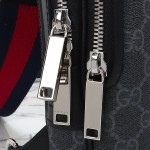 Gucci 822073 Black Rubber Leather Handbag