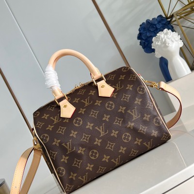 Louis Vuitton - Speedy Bandoulière 25 Handbag Monogram Canvas with Leather Handle