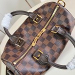 Louis Vuitton Speedy Bandoulière 25 Handbag with Damier Ebene Canvas and Leather Handle