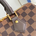 Louis Vuitton Speedy Bandoulière 25 Handbag with Damier Ebene Canvas and Leather Handle