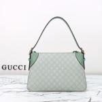Gucci 815218 Pink Rubber Shoulder Bag / Gucci 815216 Green Rubber Handbag