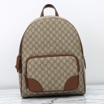 Gucci 821159 Apricot Brown Leather Backpack