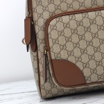 Gucci 821159 Apricot Brown Leather Backpack