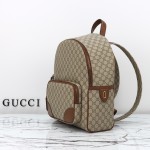 Gucci 821159 Apricot Brown Leather Backpack