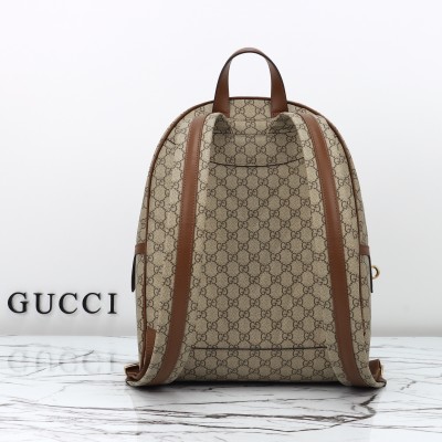 Gucci - 821159 Apricot Brown Leather Backpack with Dust Bag 
