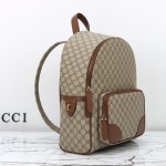 Gucci 821159 Apricot Brown Leather Backpack