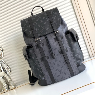 Louis Vuitton - Christopher Medium Backpack in Monogram Eclipse and Monogram Eclipse Reverse Canvas